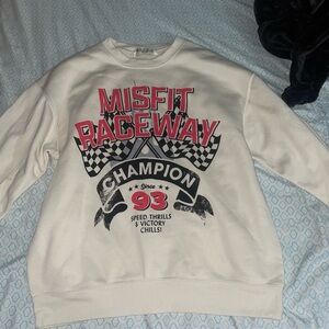Raceway Champion White Crewneck Sweater never worn